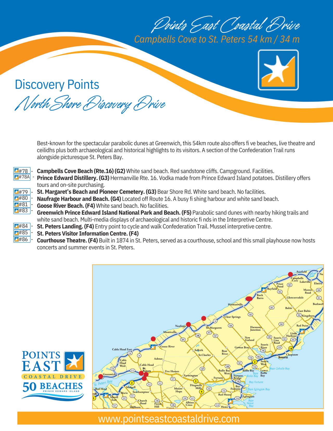 North Shore Discovery Drive Points East Coastal Drive Prince Edward